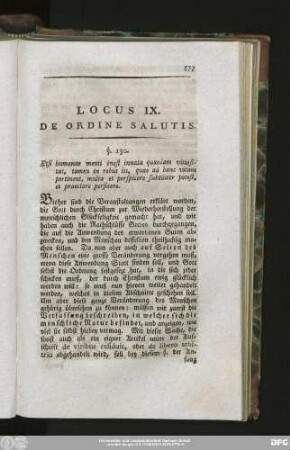 Locus IX. De Origine Salutis.