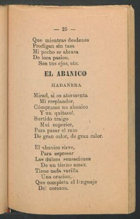 El abanico : Habanera