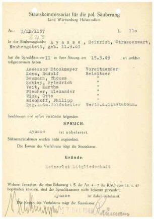 Ayasse, Heinrich