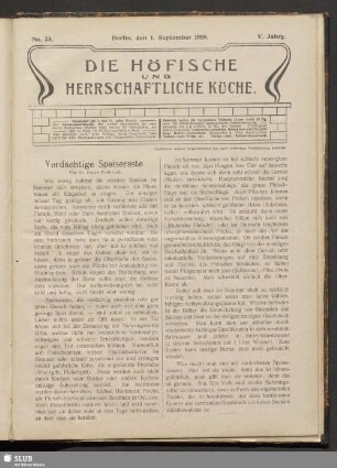 Nr. 23, 1. September 1909