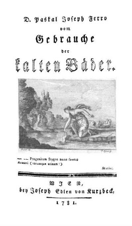 Vom Gebrauche der kalten Bäder
