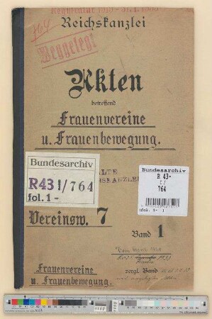 Frauenvereine und Frauenbewegung: Bd. 1