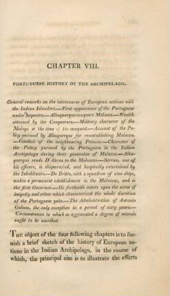 Chapter VIII. Portuguese history of the archipelago