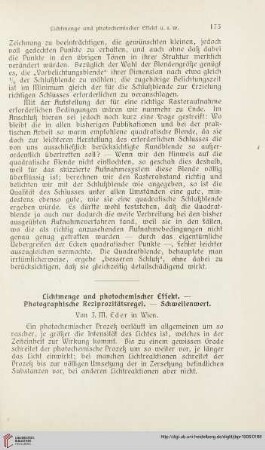 20: Lichtmenge und photochemischer Effekt, photographische Reziprozitätsregel, Schwellenwert