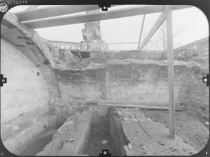 Dresden-Altstadt, Taschenberg 3. Ruine des Taschenbergpalais. Ausgrabungen