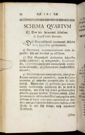 Schema Quartum C) Von der Iuramenti delatione.
