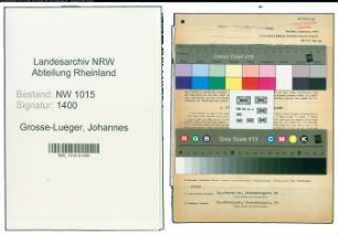 Entnazifizierung Johannes Grosse-Lueger , geb. 21.02.1893 (Verwaltungsangestellter)