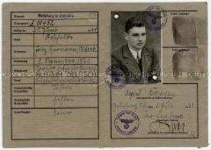 Kennkarte des Deutschen Reiches für Alfred Koscholke - Familienkonvolut