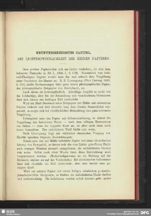 Die Lichtempfindlichkeit des reinen Papiers