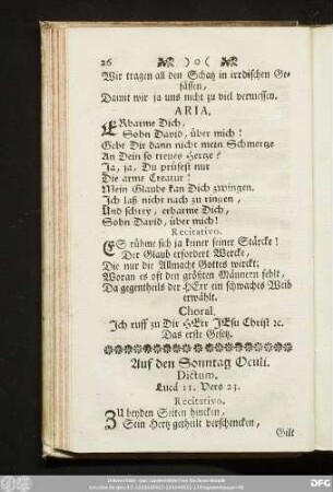 Auf den Sonntag Oculi. Dictum. Lucä 11. Vers 23.
