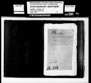 Reparation der herrschaftlichen Gebäude im Amt Scharfeneck