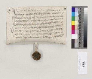 Hans Fraunhofer von Aiterhofen verkauft Georg Pruckner von Aiterhofen sein Erb- und Baurecht an einer Hube in Aiterhofen. S: Georg Perger, Richter von Aiterhofen