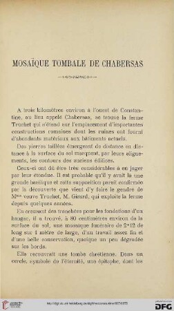 Sér. 4: Mosaїque tombale de Chabersas