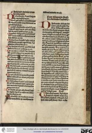 Pars decimaquarta incipit de obedientia, capitulum primum.