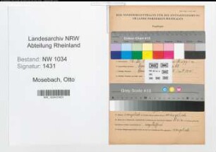 Entnazifizierung Otto Mosebach , geb. 00.00.0000 (Major)