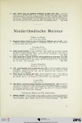 Niederländische Meister (Nr. 325-331)