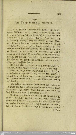 129. Den Erdsenkäfer zu vertreiben