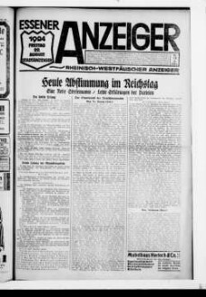 Essener Anzeiger. 1919-1940