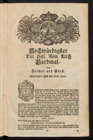 3-5, Hochwuerdigster Der Heil. Roem. Kirch ...