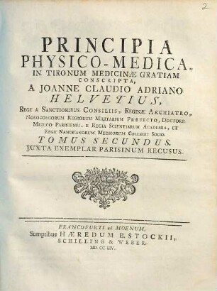 Principia physico-medica, 2