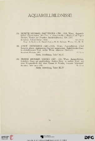 Aquarellbildnisse (Nr. 191-193)