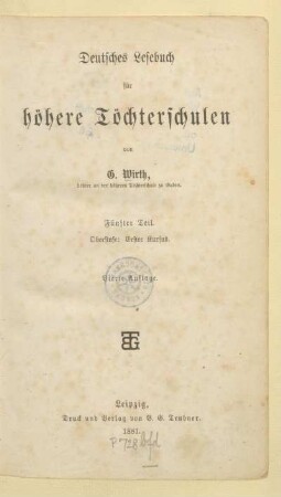 Teil 5, [Schülerband]: Oberstufe: Erster Kursus