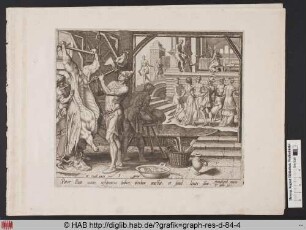 Die Schlachtung des gemästeten Kalbes (Lk. 15,23-25).