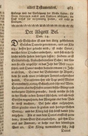 Der Abgott Bel. Dan. 14.