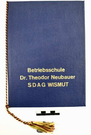 Urkundenmappe "Betriebsschule Dr. Theodor Neubauer"