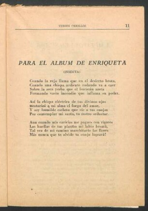 Para el album de Enriqueta : (Inédita)