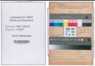 Entnazifizierung Margarete Koch , geb. 06.02.1913 ()