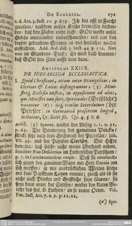 Articulus XXIIX. [XXVIII.] De Hierarchia Ecclesiastica