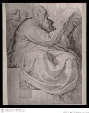 Studie von Michelangelos Zacherias in der Sixtinischen Kapelle