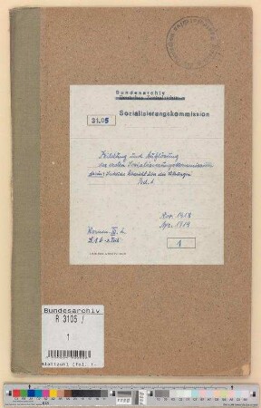 Bildung und Auflösung der ersten Sozialisierungskommission