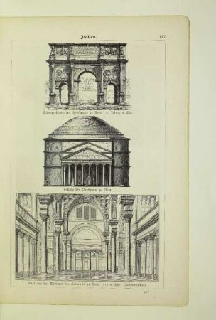 Fassade des Pantheons zu Rom