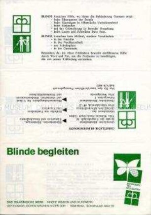 Werbe- und Informationsblatt des Diakonischen Werkes der DDR