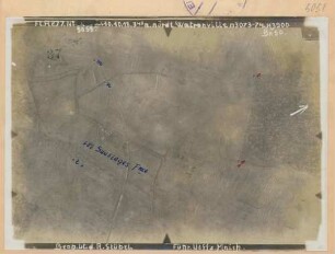 Foto feindlicher Stellungen nördlich von Watronville (Luftbild)