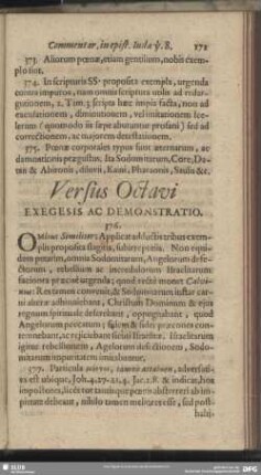 Versus Octavi Exegesis Ac Demonstratio