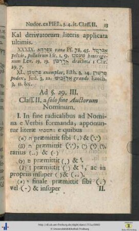 Ad §. 29. III. Class. II. Nom.