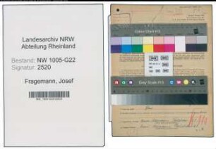 Entnazifizierung Josef Fragemann , geb. 16.11.1895 (Viehkaufmann)