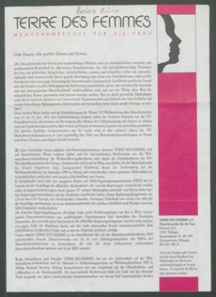TERRE DES FEMMES - Menschenrechte für die Frau