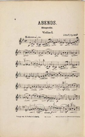 Abends : Rhapsodie : op. 163b