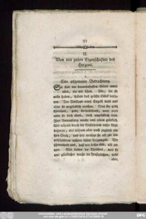 II. Von den guten Eigenschaften des Herzens.