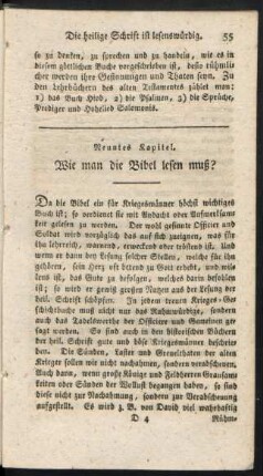 Neuntes Kapitel. Wie man die Bibel lesen muß