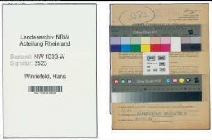 Entnazifizierung Hans Winnefeld , geb. 29.01.1894 (Polizist)