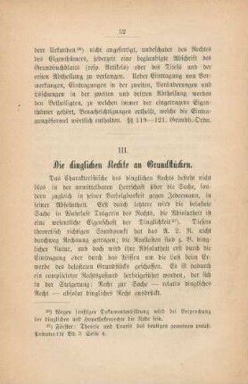 III. Die dinglichen Rechte an Grundstücken