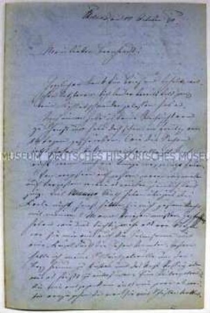 Brief an Bernhard Rostosky von Ludwig