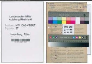 Entnazifizierung Albert Hoemberg , geb. 28.11.1906 (Angestellter)