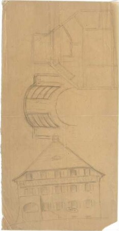 Hildebrand, Adolf von; Haus Schlederloh - Ansicht, Schnitte