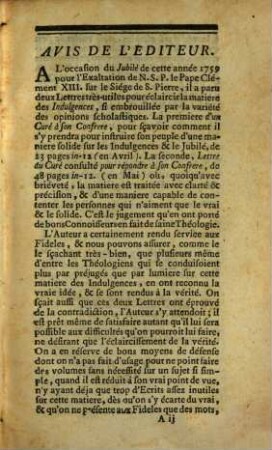 Discours d'un curé qui a consulté son Confrere au Sujet du Jubilé